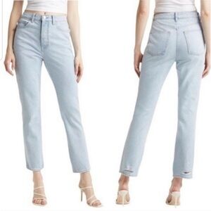 Lovers and Friends Reece Jean High Rise Rigid Slim Straight Palms Sz 28 NEW